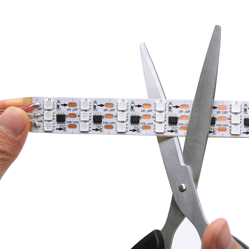 DC12V WS2811 High Brightness Addressable LED Strip Light, 144 LEDs/M, 16.4ft/5M Triple Row 5050 RGB Flexible LED Strips DC12V WS2811 High Brightness Addressable LED Strip Light, 144 LEDs/M, 16.4ft/5M Triple Row 5050 RGB Flexible LED Strips